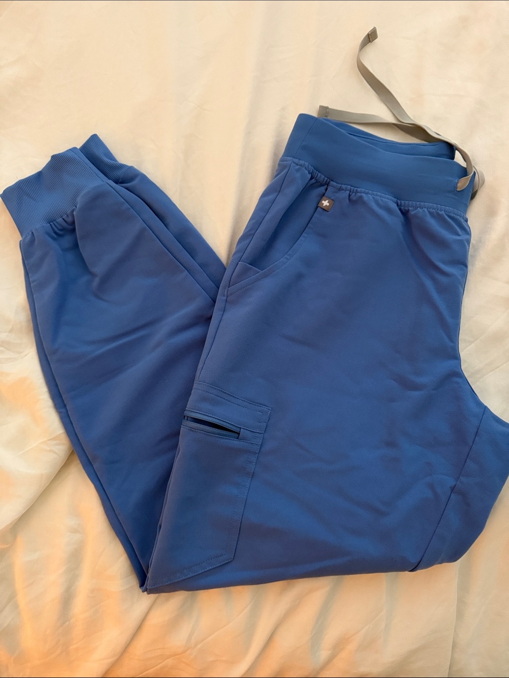 Figs Women's Blue Scrub Jogger Jumpsuit Pants